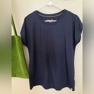 Smartwool Women's Merino Sport 150 Tee Size L Blue UPF 20+ Protection Stretchy